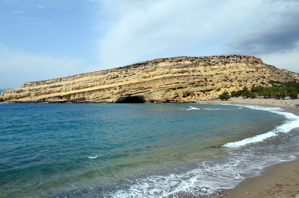 the Matala Beach